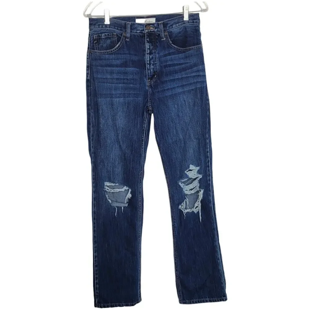 KanCan Dixon Ultra High Rise 90's Boyfriend Jeans Ripped Distressed Women 7/27